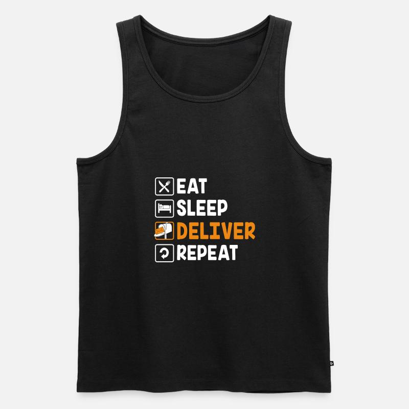 Postbote - Männer Premium Bio Tank Top - Schwarz