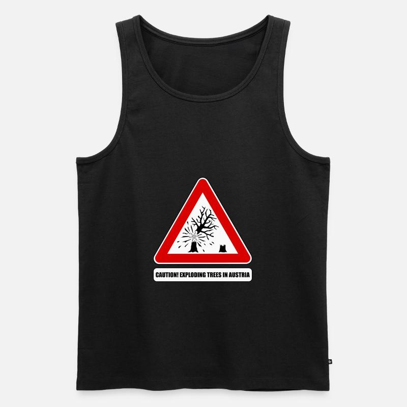 explodierende bäume,  exploding trees Austria - Männer Premium Bio Tank Top - Schwarz