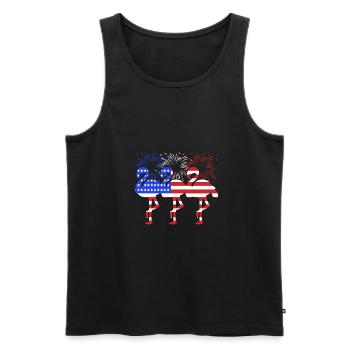 Fourth of July National Colors National Day United States - Men's Premium Organic Tank Top - black - Front - AI Model Male 178 light (178cm)