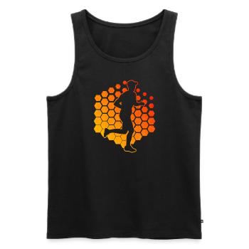 Marathon Running Marathon Runner Marathon - Men's Premium Organic Tank Top - black - Front - AI Model Male 178 light (178cm)