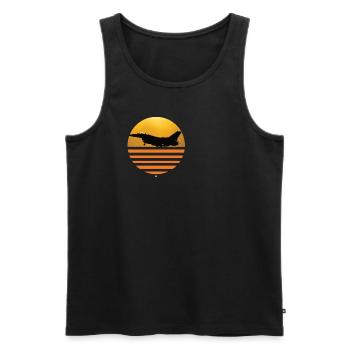 F 16 Fighting Falcon Top Gun Maverick - Männer Premium Bio Tank Top - Schwarz - Vorne - Michal (187cm)