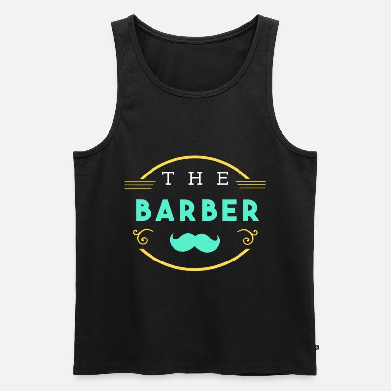 Barber - Männer Premium Bio Tank Top - Schwarz