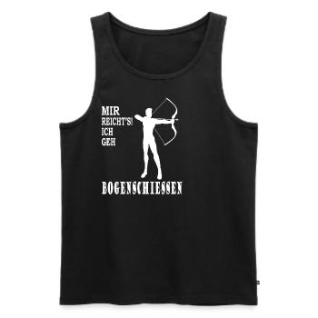 Bogenschiessen Lifestyle - Männer Premium Bio Tank Top - Schwarz - Vorne - Michal (187cm)