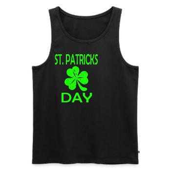St Patricks Day - Männer Premium Bio Tank Top - Schwarz - Vorne - AI Model Male 178 light (178cm)