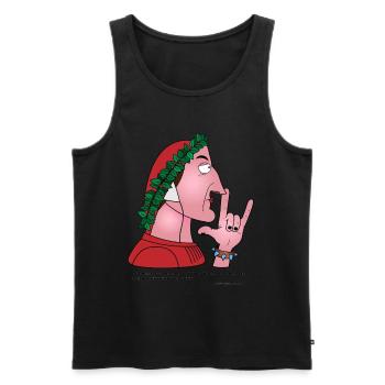 DANTE ALIGHIERI - Männer Premium Bio Tank Top - Schwarz - Vorne - AI Model Male 178 light (178cm)