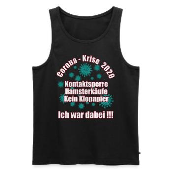 Corona-Krise 2020 - Ich war dabei - Männer Premium Bio Tank Top - Schwarz - Vorne - AI Model Male 178 light (178cm)