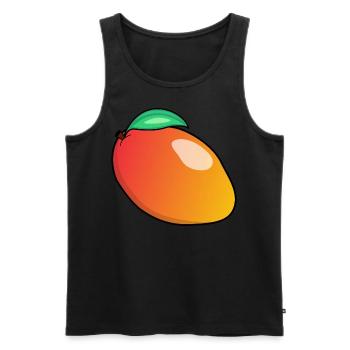 Früchte Crew | Früchte Team | Mango - Männer Premium Bio Tank Top - Schwarz - Vorne - AI Model Male 178 light (178cm)