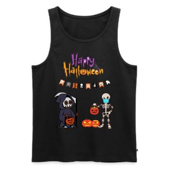 Costume d’Halloween super idée cadeau - Débardeur bio Premium Homme - noir - Devant - AI Model Male 178 light (178cm)