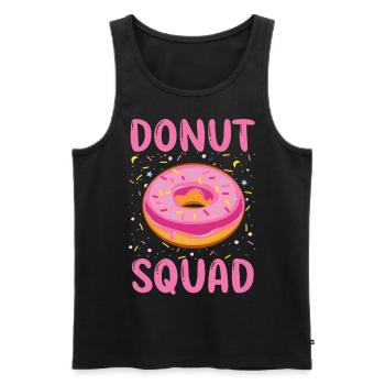 Escouade Donut - Débardeur bio Premium Homme - noir - Devant - AI Model Male 178 light (178cm)