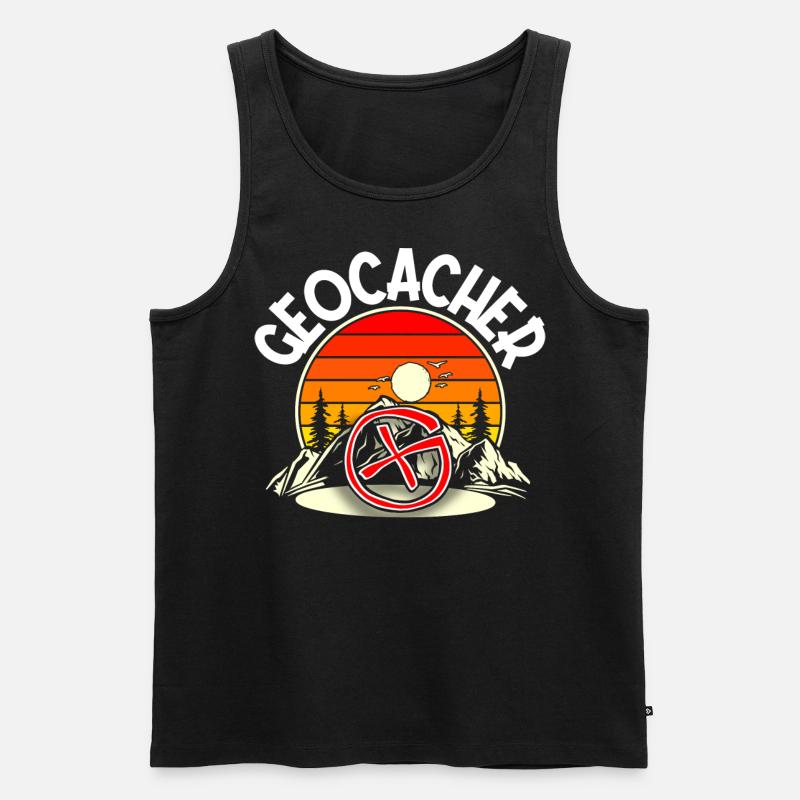 Geocacher Geocache Geocaching - Männer Premium Bio Tank Top - Schwarz