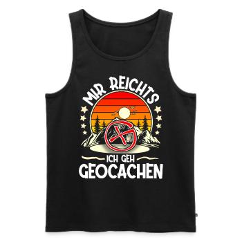 Geocaching Geocacher Geocache - Männer Premium Bio Tank Top - Schwarz - Vorne - Michal (187cm)
