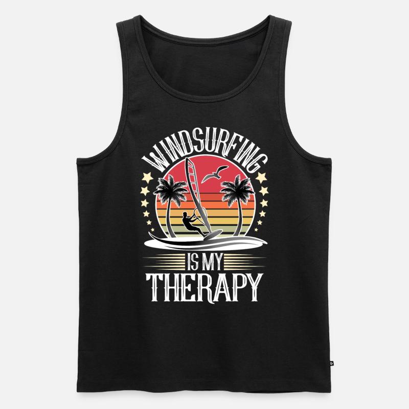 Windsurfing Windsurfer Windsurf - Men's Premium Organic Tank Top - black