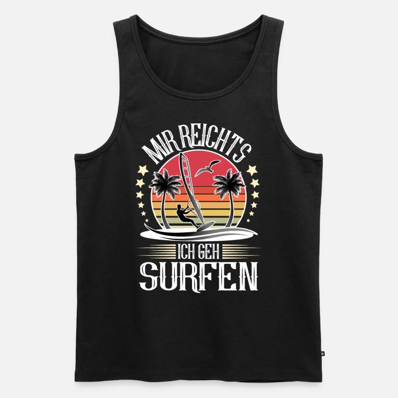 Windsurfen Windsurfer Windsurf - Männer Premium Bio Tank Top - Schwarz