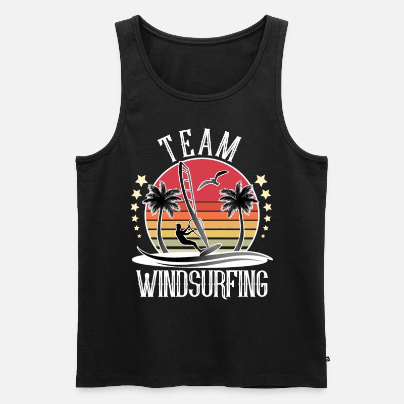 Windsurfing Windsurfer Windsurf Team - Men's Premium Organic Tank Top - black