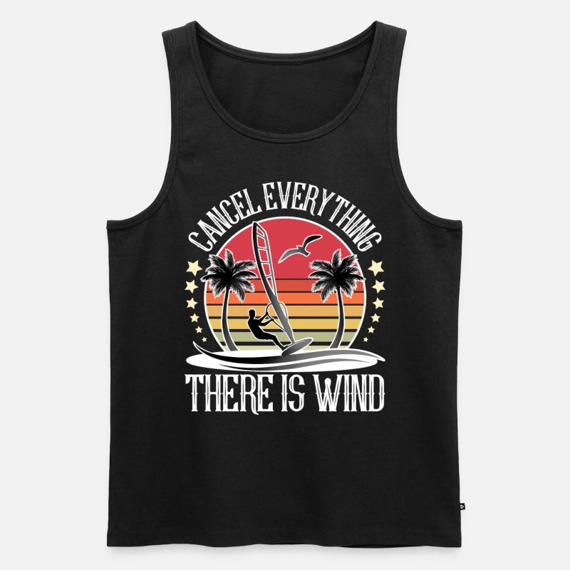 Windsurfen Windsurfer Windsurf - Männer Premium Bio Tank Top - Schwarz