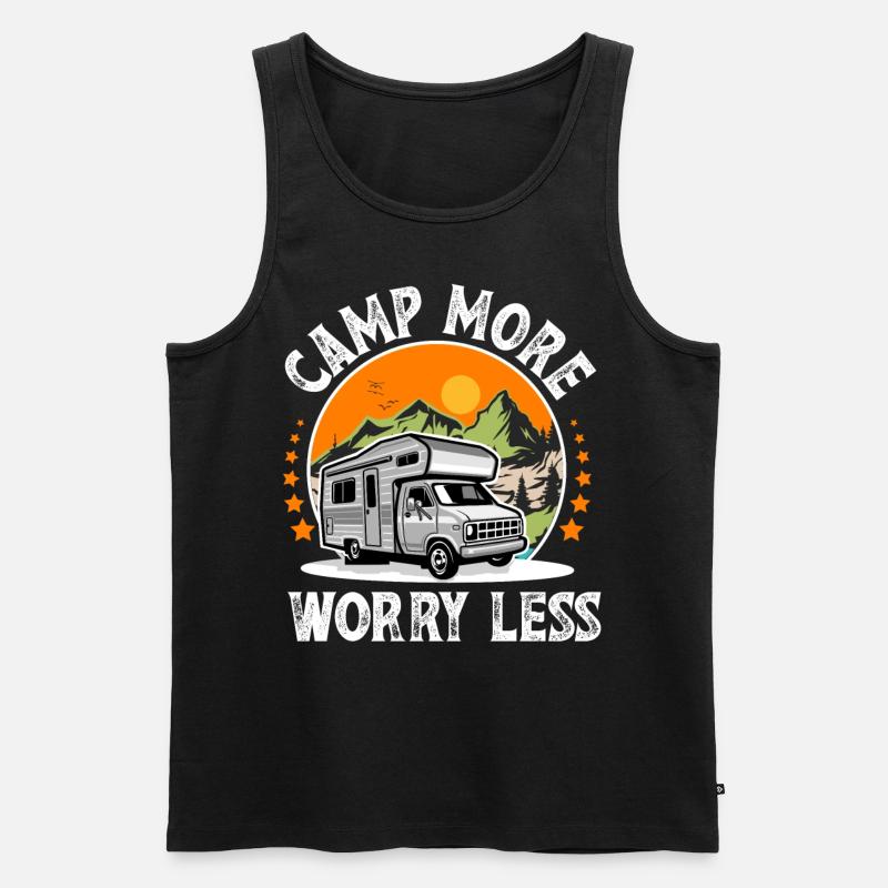 Camping Camper Campen - Männer Premium Bio Tank Top - Schwarz
