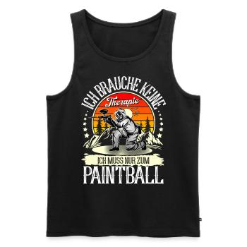 Paintball - Männer Premium Bio Tank Top - Schwarz - Vorne - Michal (187cm)
