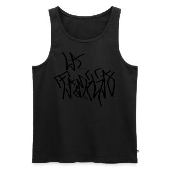 LA FAMILIA - Männer Premium Bio Tank Top - Schwarz - Vorne - AI Model Male 178 light (178cm)