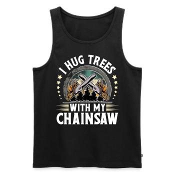 Lumberjack - Men's Premium Organic Tank Top - black - Front - Michal (187cm)