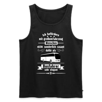 Busfahrer - Männer Premium Bio Tank Top - Schwarz - Vorne - Michal (187cm)