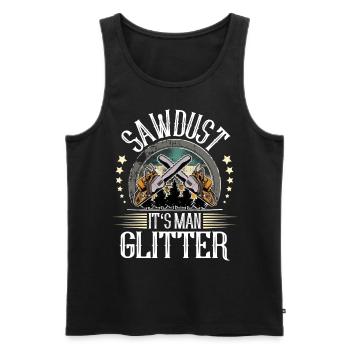Lumberjack - Men's Premium Organic Tank Top - black - Front - Michal (187cm)