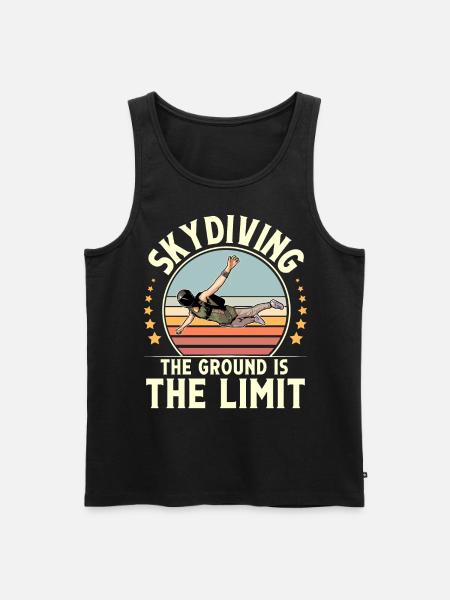 Skydiving Parachuting Parachute - Men's Premium Organic Tank Top - black
