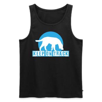 Keep on track, your nose always on the ground - Men's Premium Organic Tank Top - black - Front - AI Model Male 178 light (178cm)