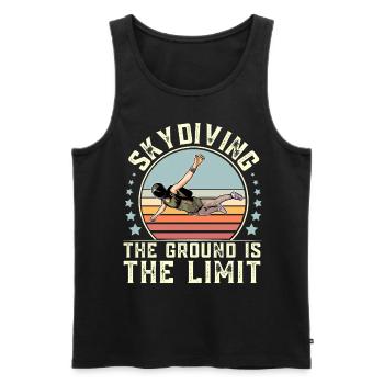 Skydiving Parachuting Parachute - Men's Premium Organic Tank Top - black - Front - AI Model Male 178 light (178cm)