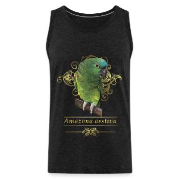 The blue-fronted amazon - Men's Premium Organic Tank Top - charcoal grey - Front - Alexander (188cm)