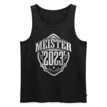 Meister 2023 Meisterprüfung Meisterbrief - Männer Premium Bio Tank Top - Schwarz - Vorne - Michal (187cm)