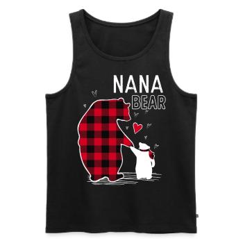 Nana Ours - Débardeur bio Premium Homme - noir - Devant - AI Model Male 178 light (178cm)