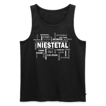 Niestetal Kassel Nordhessen Meine Hauptstadt Dorf - Männer Premium Bio Tank Top - Schwarz - Vorne - AI Model Male 178 light (178cm)