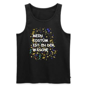 Karneval Kostüm ''Mein Kostüm ist in der Wäsche'' - Männer Premium Bio Tank Top - Schwarz - Vorne - Michal (187cm)