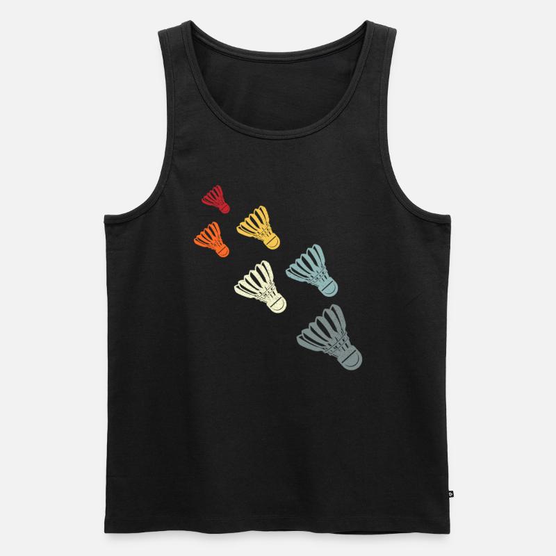 Badminton - Männer Premium Bio Tank Top - Schwarz