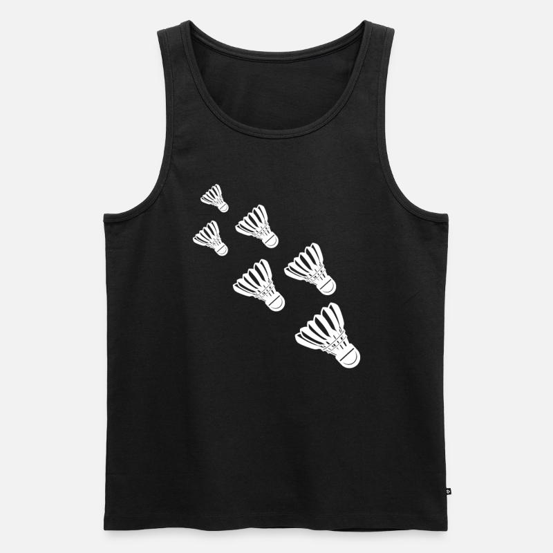 Badminton - Männer Premium Bio Tank Top - Schwarz