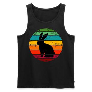 Hare - Men's Premium Organic Tank Top - black - Front - AI Model Male 178 light (178cm)