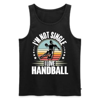 Handball Handballer - Männer Premium Bio Tank Top - Schwarz - Vorne - AI Model Male 178 light (178cm)