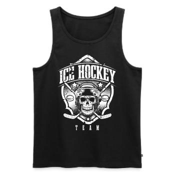 Équipe de hockey sur glace d’Eishockey - Débardeur bio Premium Homme - noir - Devant - Michal (187cm)