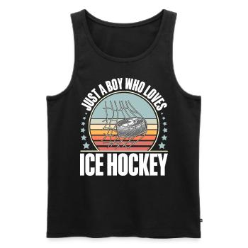 Eishockey Hockey sur glace - Débardeur bio Premium Homme - noir - Devant - Michal (187cm)