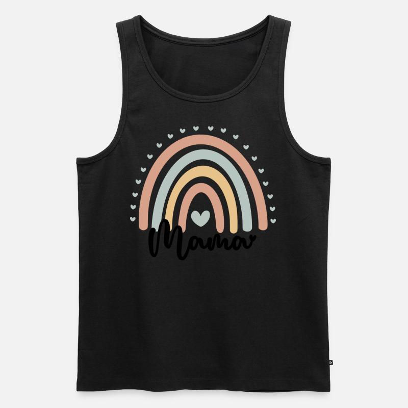 Mama Regenbogen - Männer Premium Bio Tank Top - Schwarz
