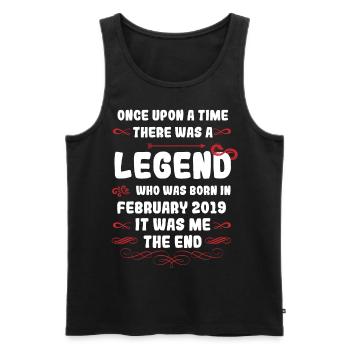 Es war einmal eine Legende. Februar 2019 Geburtsta - Männer Premium Bio Tank Top - Schwarz - Vorne - Michal (187cm)