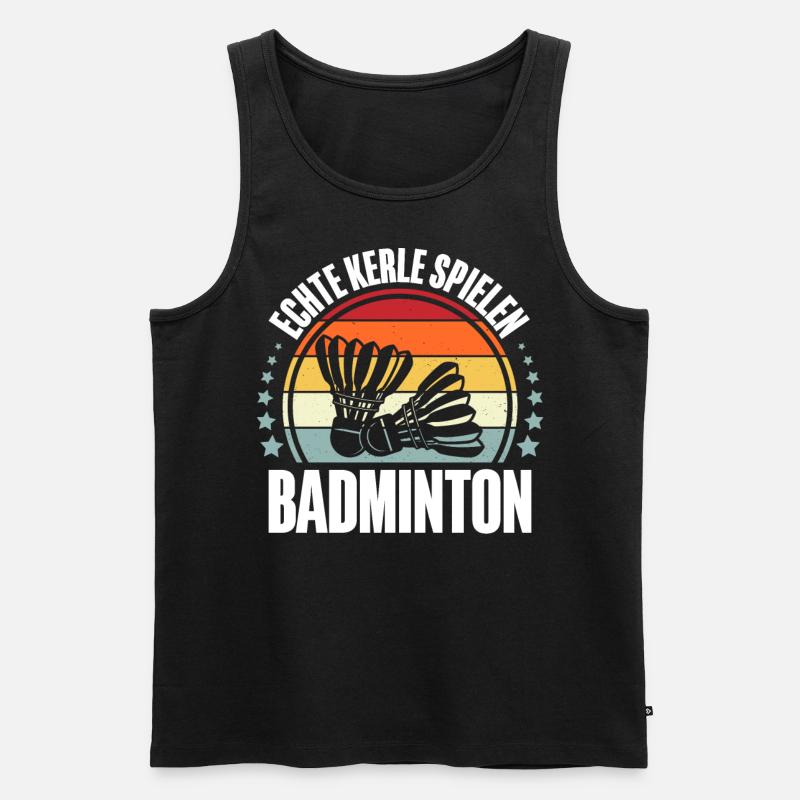 Badminton - Männer Premium Bio Tank Top - Schwarz