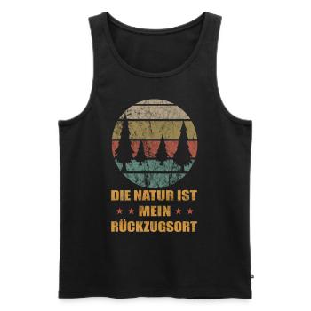 Bergsteigen - Männer Premium Bio Tank Top - Schwarz - Vorne - Michal (187cm)