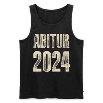 Abitur 2024 - Männer Premium Bio Tank Top - Schwarz - Vorne - Michal (187cm)