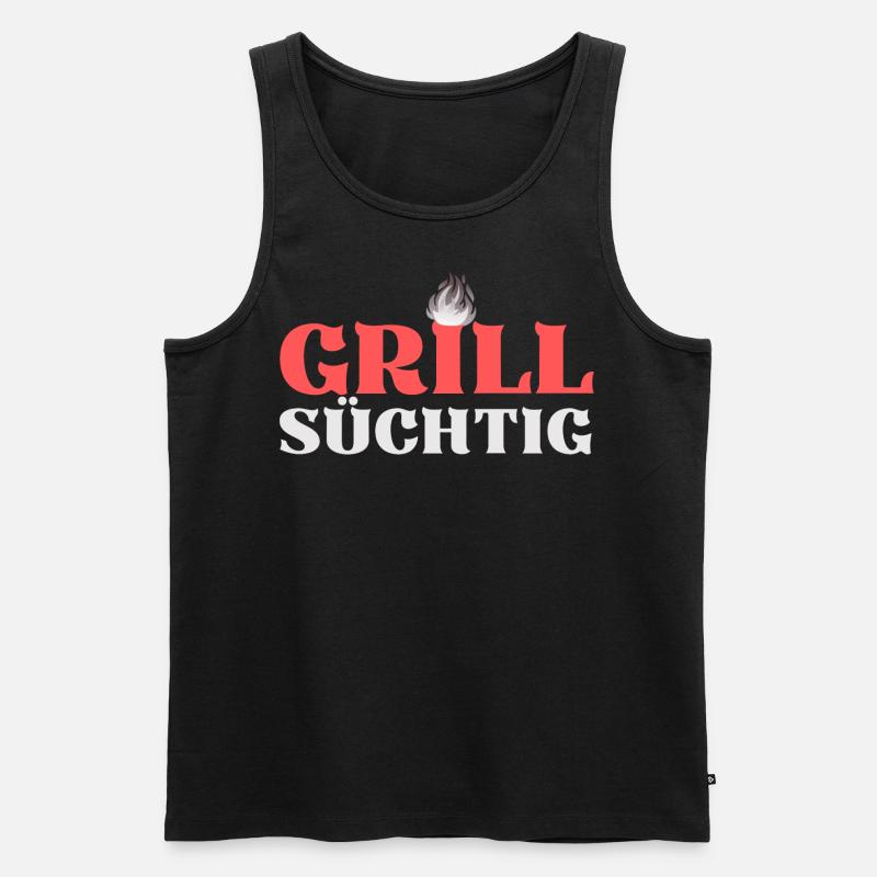 GRILLSÜCHTIG (2) - Männer Premium Bio Tank Top - Schwarz