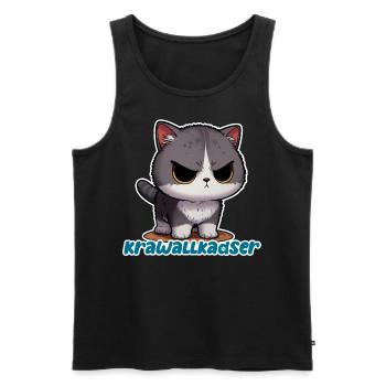 Krawallkadser! Harmlos, witzig, mit Lächelgaratie - Männer Premium Bio Tank Top - Schwarz - Vorne - Michal (187cm)