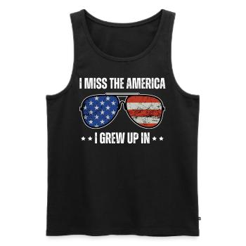 I Miss the America I Grew up In - Men's Premium Organic Tank Top - black - Front - Michal (187cm)
