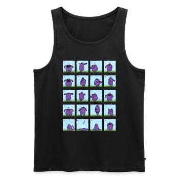 PlumBoo Dance Cycle - Men's Premium Organic Tank Top - black - Front - AI Model Male 178 light (178cm)