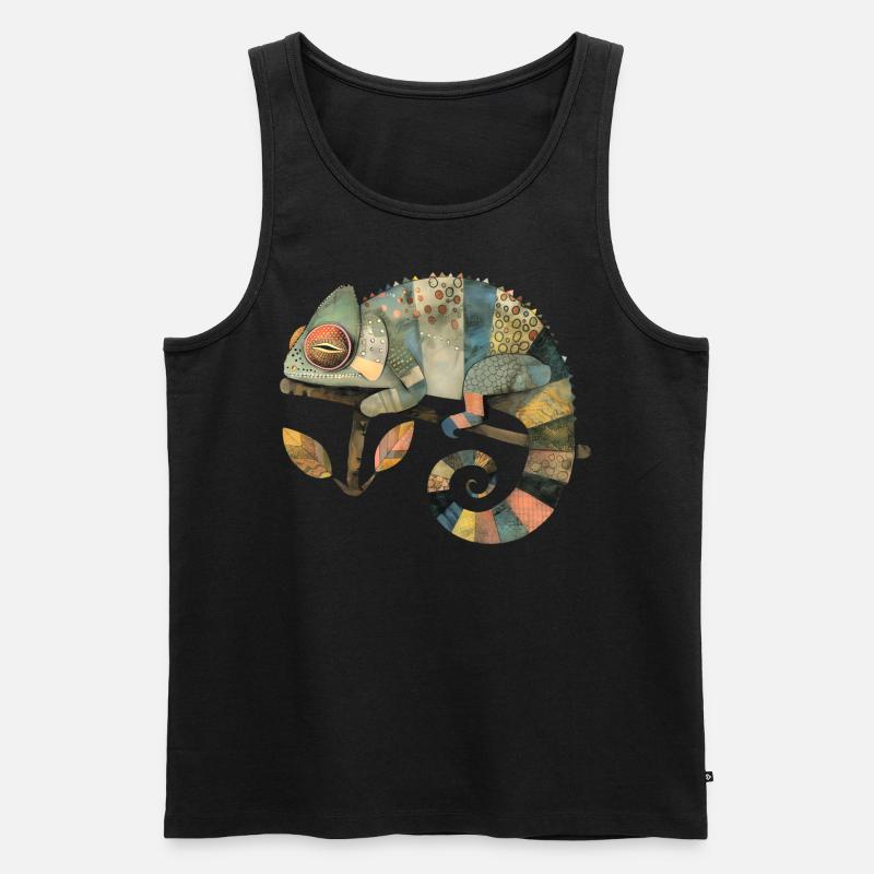 Chamäleon - Männer Premium Bio Tank Top - Schwarz