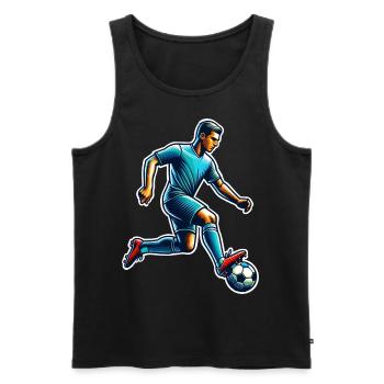 Soccer Soccer Players - Men's Premium Organic Tank Top - black - Front - AI Model Male 178 light (178cm)